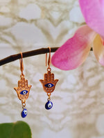 Hamsa Hand Evil Eye Earrings